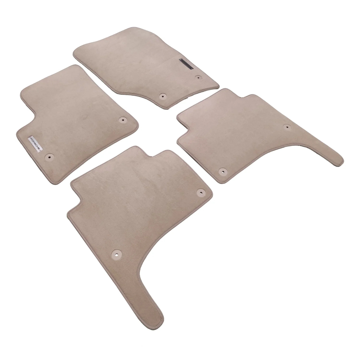 porsche cayenne 2002-2010 beige velour floor mats, 4 pieces and original fit for cayenne