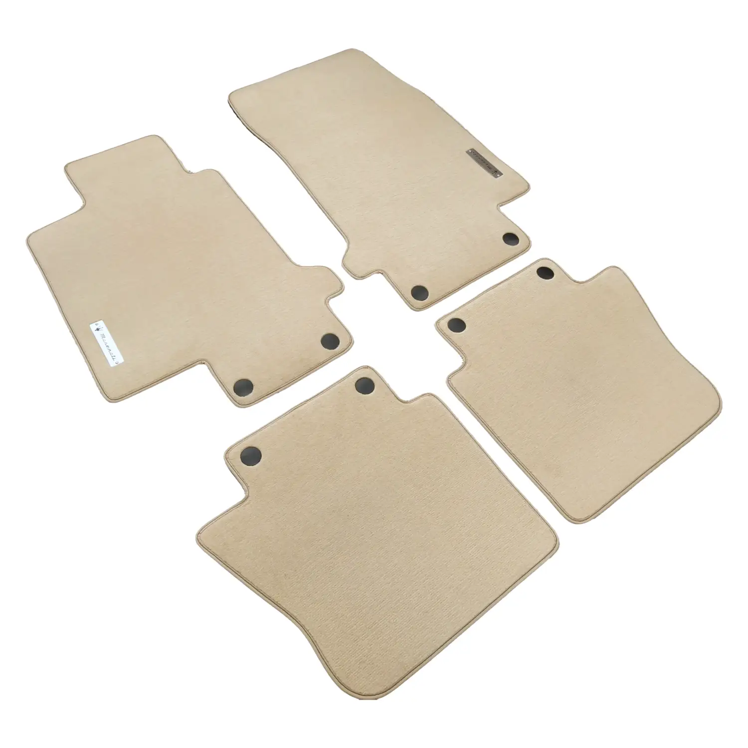 maserati grancabrio 2010-2019 beige carpet floor mats, 4 pieces and original fit