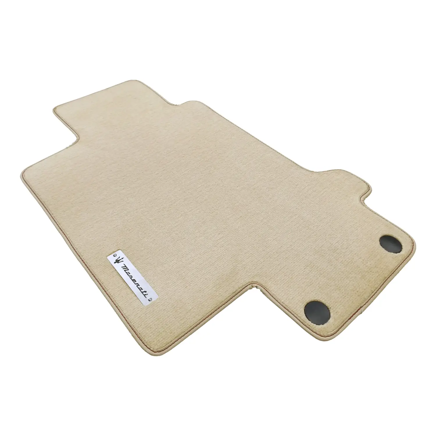 maserati grancabrio beige 2010-2019 floor mat with maserati metal logo