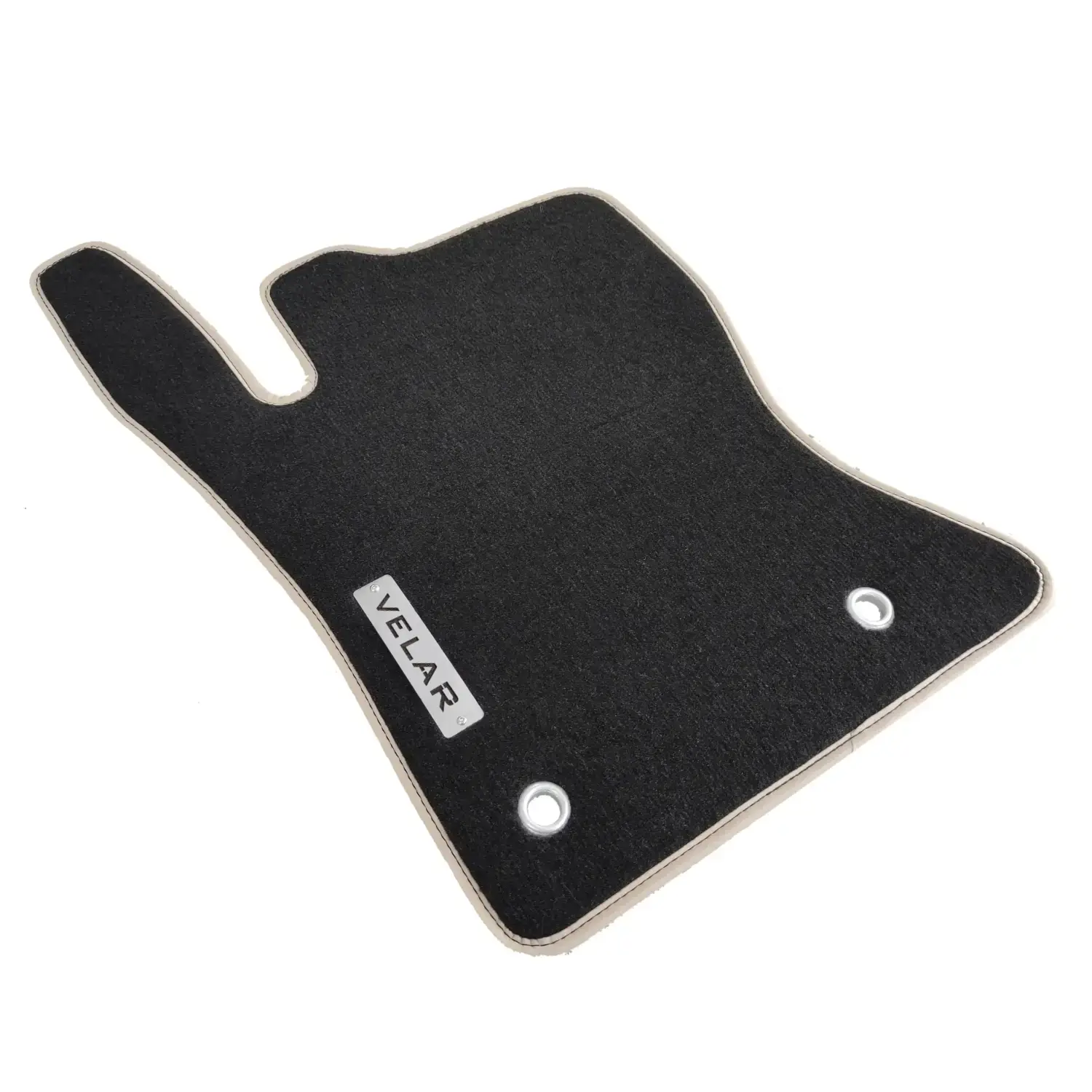 range rover velar black carpet beige edging floor mat