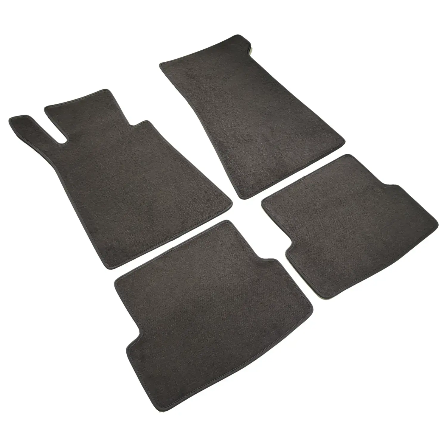 mercedes sl 450 r107 1971-1989 dark gray velour floor mats, 4 pieces original fit
