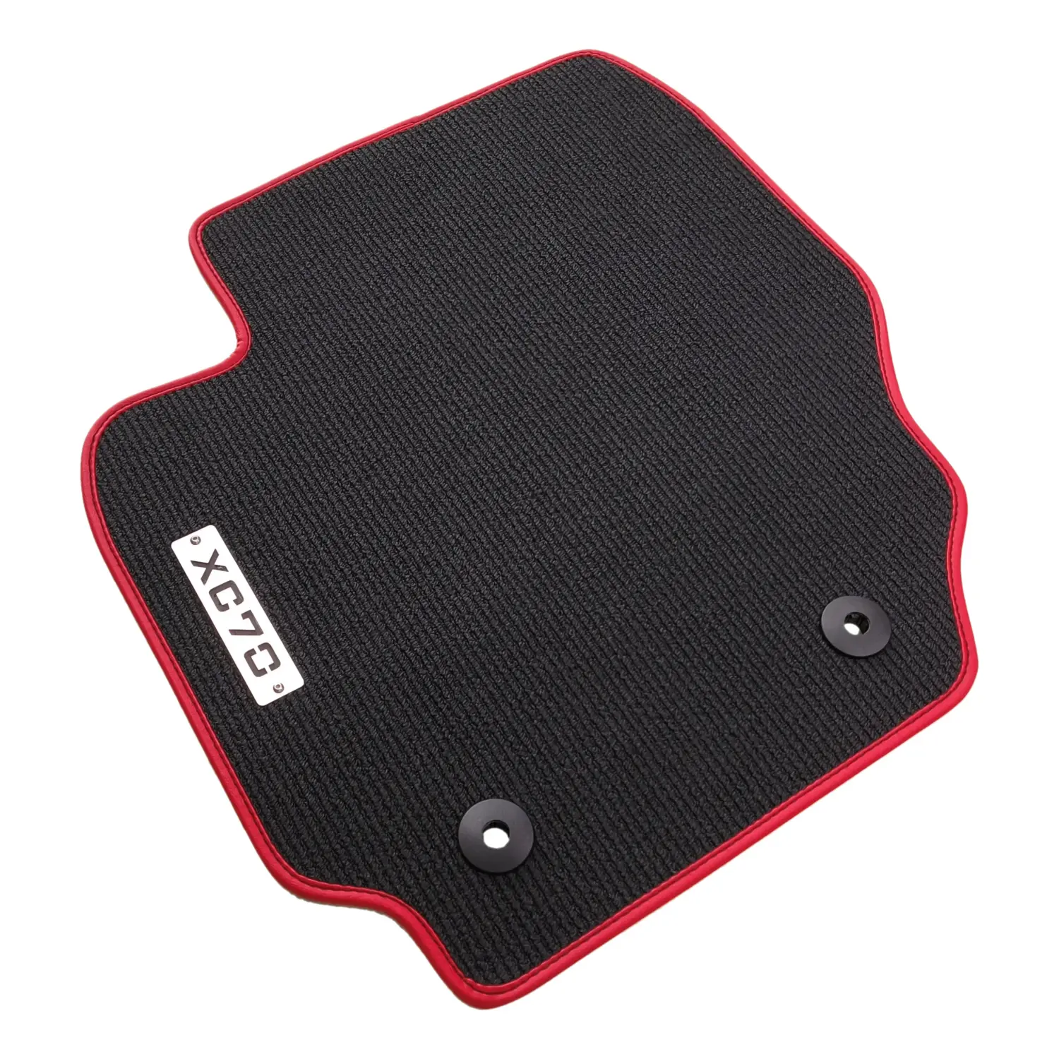 volvo xc70 carpet floor mat with chrome xc70 logo and red edge trim for 2008-2016 xc70