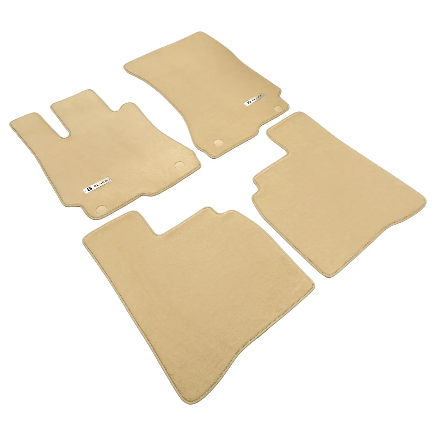 mercedes s class w221 2016-2013 beige carpet floor mat set