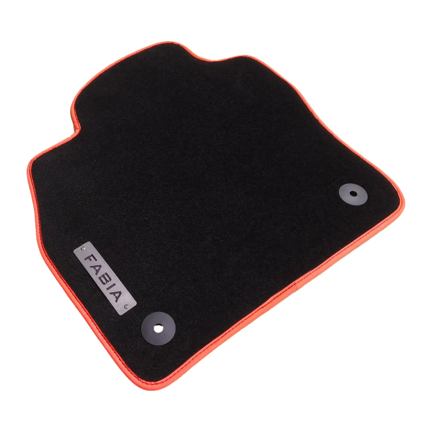skoda fabia custom carpet floor mat with chrome Fabia logo