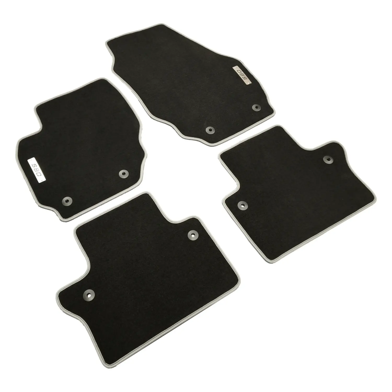 volvo s80 mk2 2006-2016 velour carpet floor mats, 4 pieces original fit