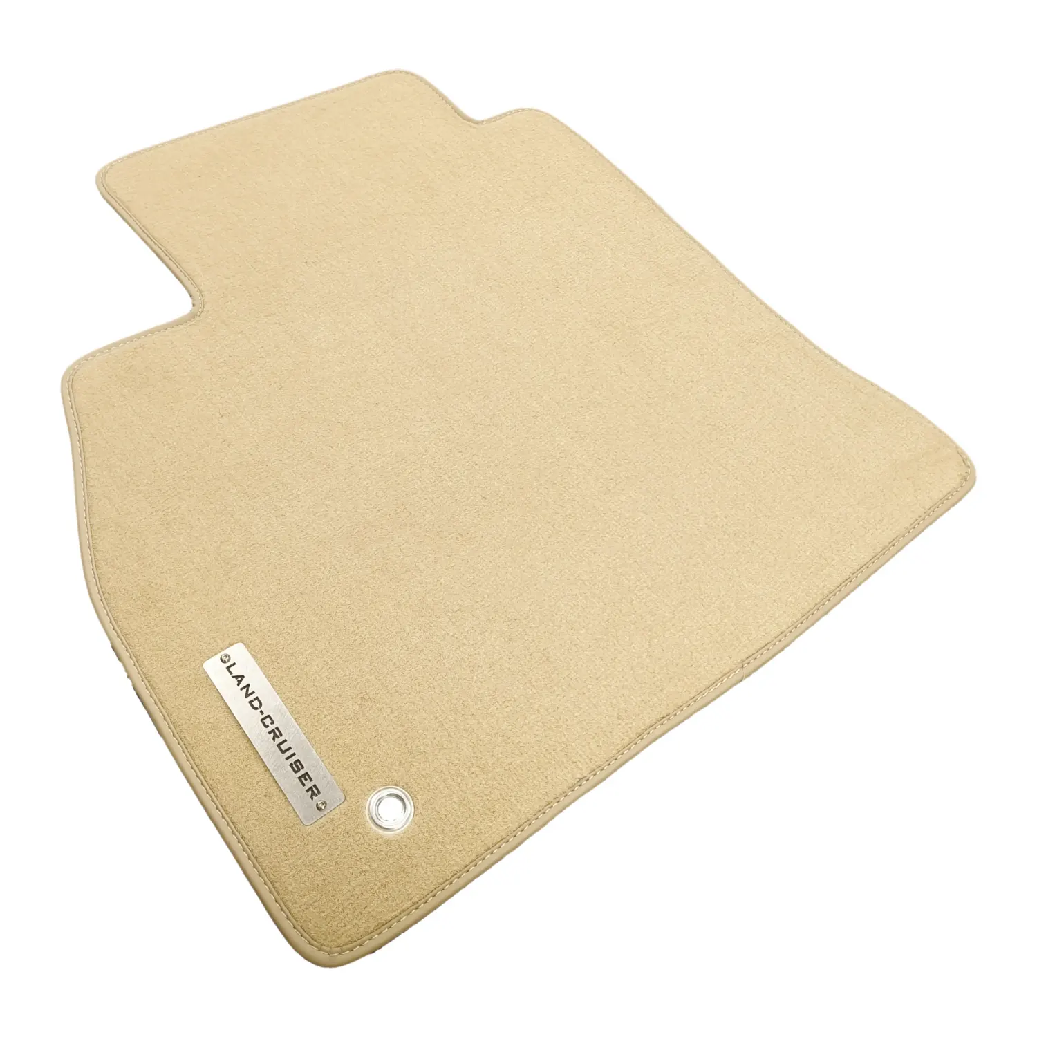 toyota land cruiser 1998-2007 velour floor mat with chrome logo